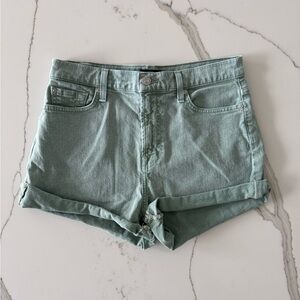 7 for all Mankind Green Jean Short - Size 28
